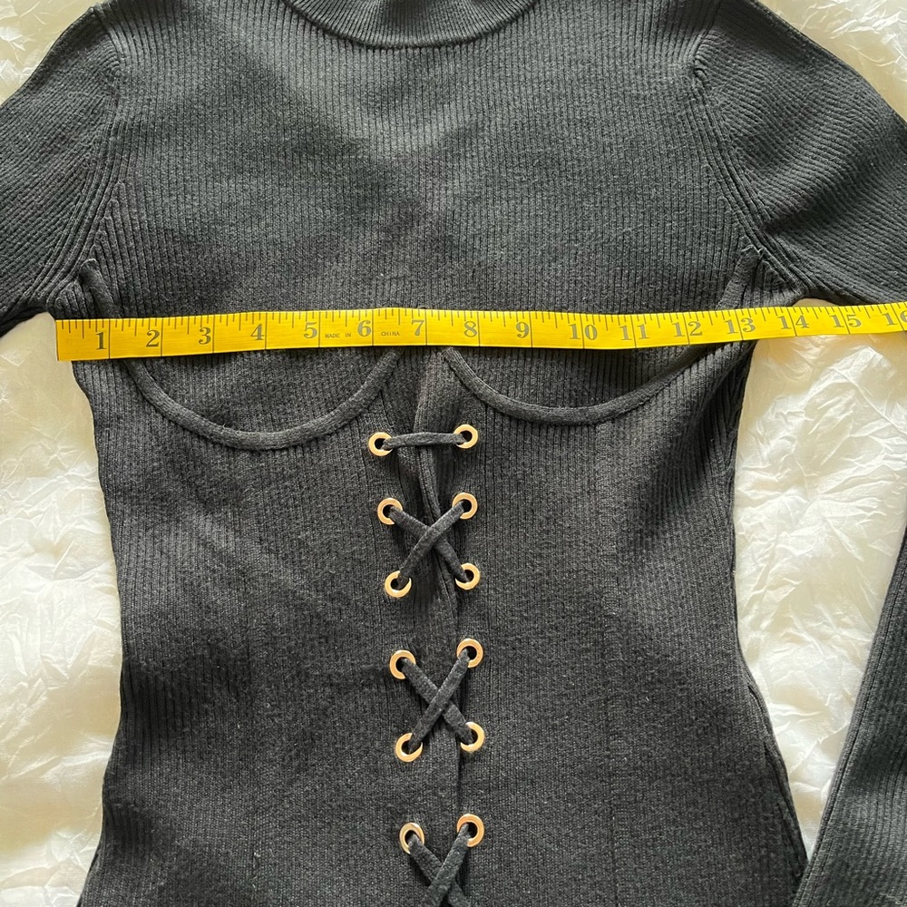 Say What Ribbed Long Sleeve Dress - Picture 3 of 10